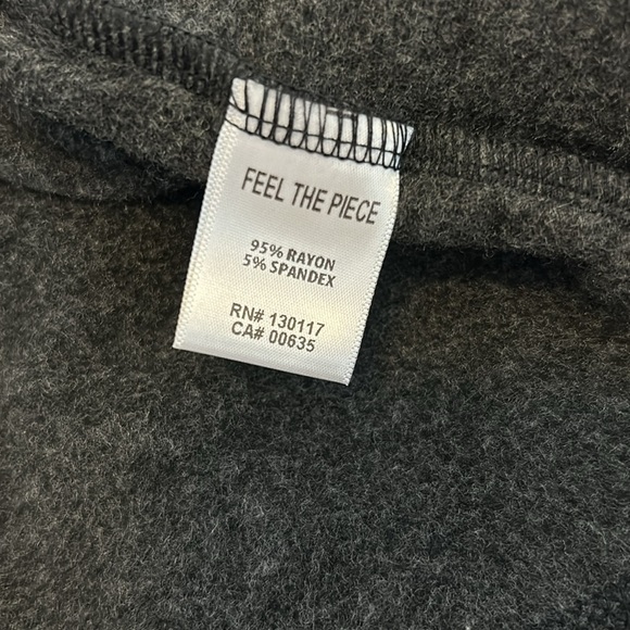 Feel The Piece Open Draped Fleece Jersey Cardigan - Picture 8 of 8